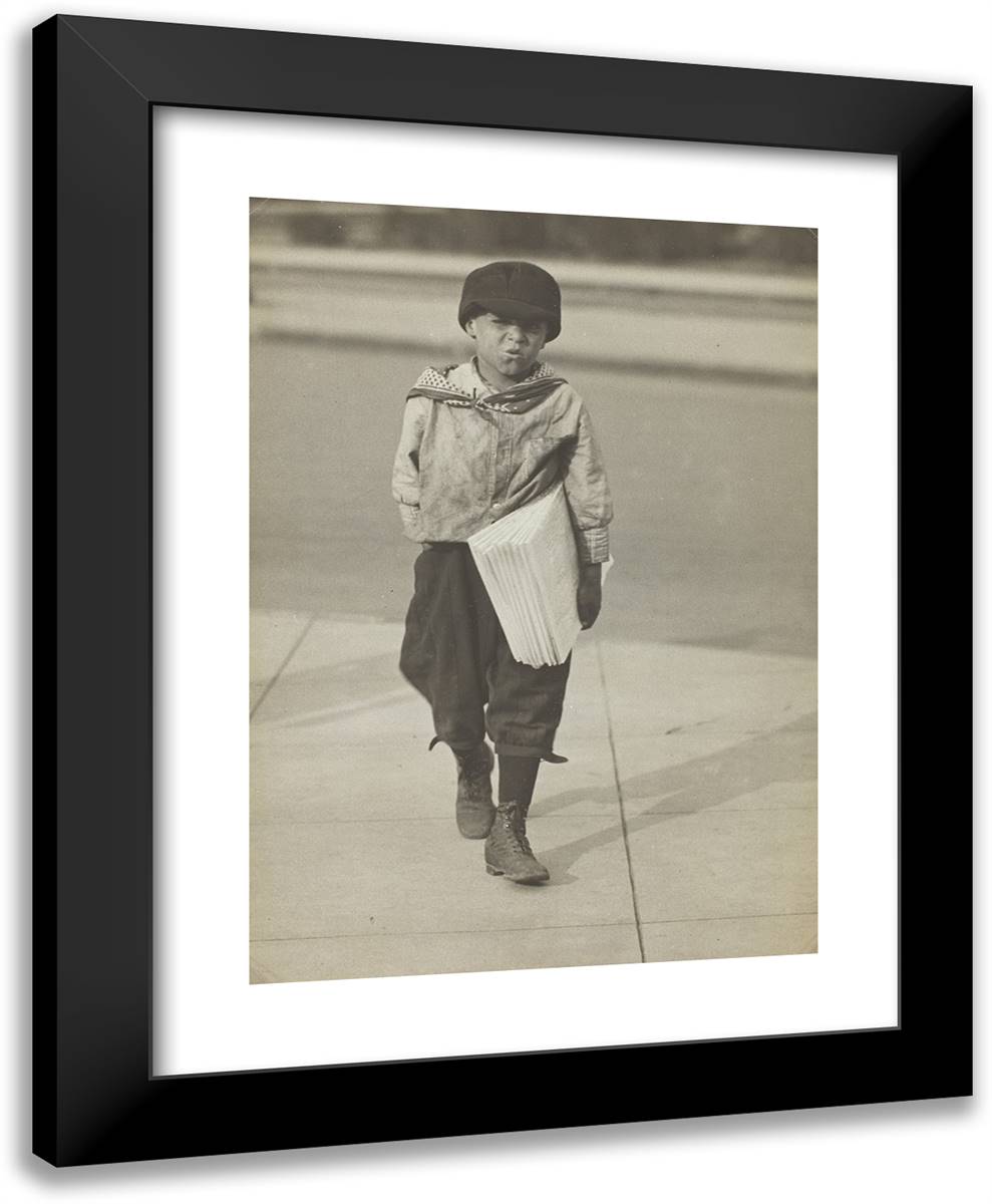 Dannie Mercurio, 150 Schottes Alley, Washington D.C. 19x24 Black Modern Wood Framed Art Print Poster by Hine, Lewis Wickes