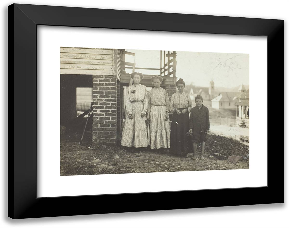 Fries, VIrginia 24x19 Black Modern Wood Framed Art Print Poster by Hine, Lewis Wickes