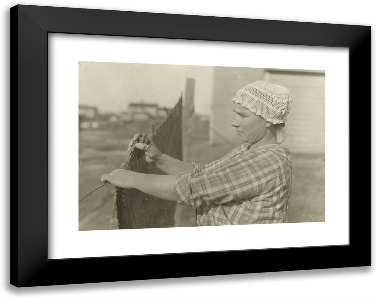 Slavic Miner's Wife, New Dubois, Pennsylvania 24x19 Black Modern Wood Framed Art Print Poster by Hine, Lewis Wickes