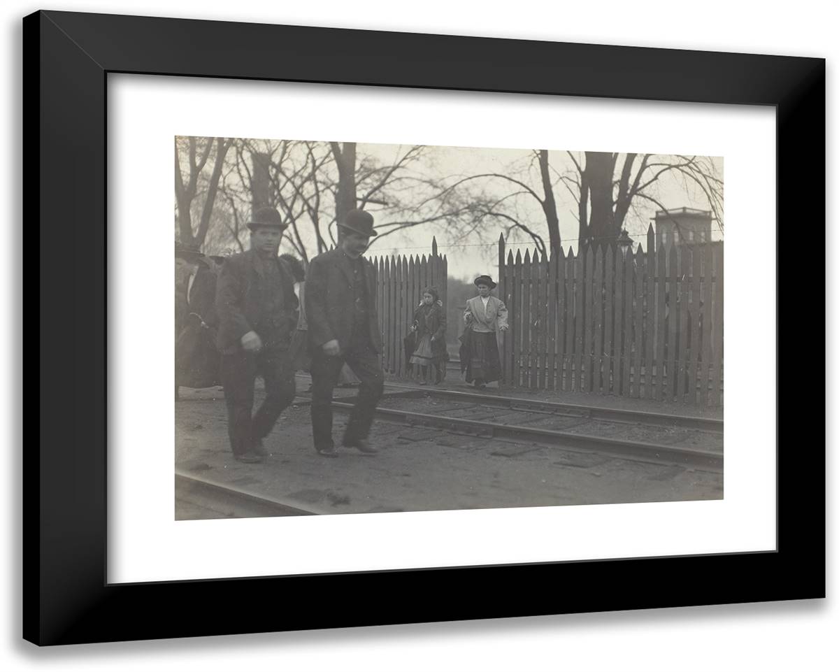 Somersworth, New Hampshire 24x19 Black Modern Wood Framed Art Print Poster by Hine, Lewis Wickes