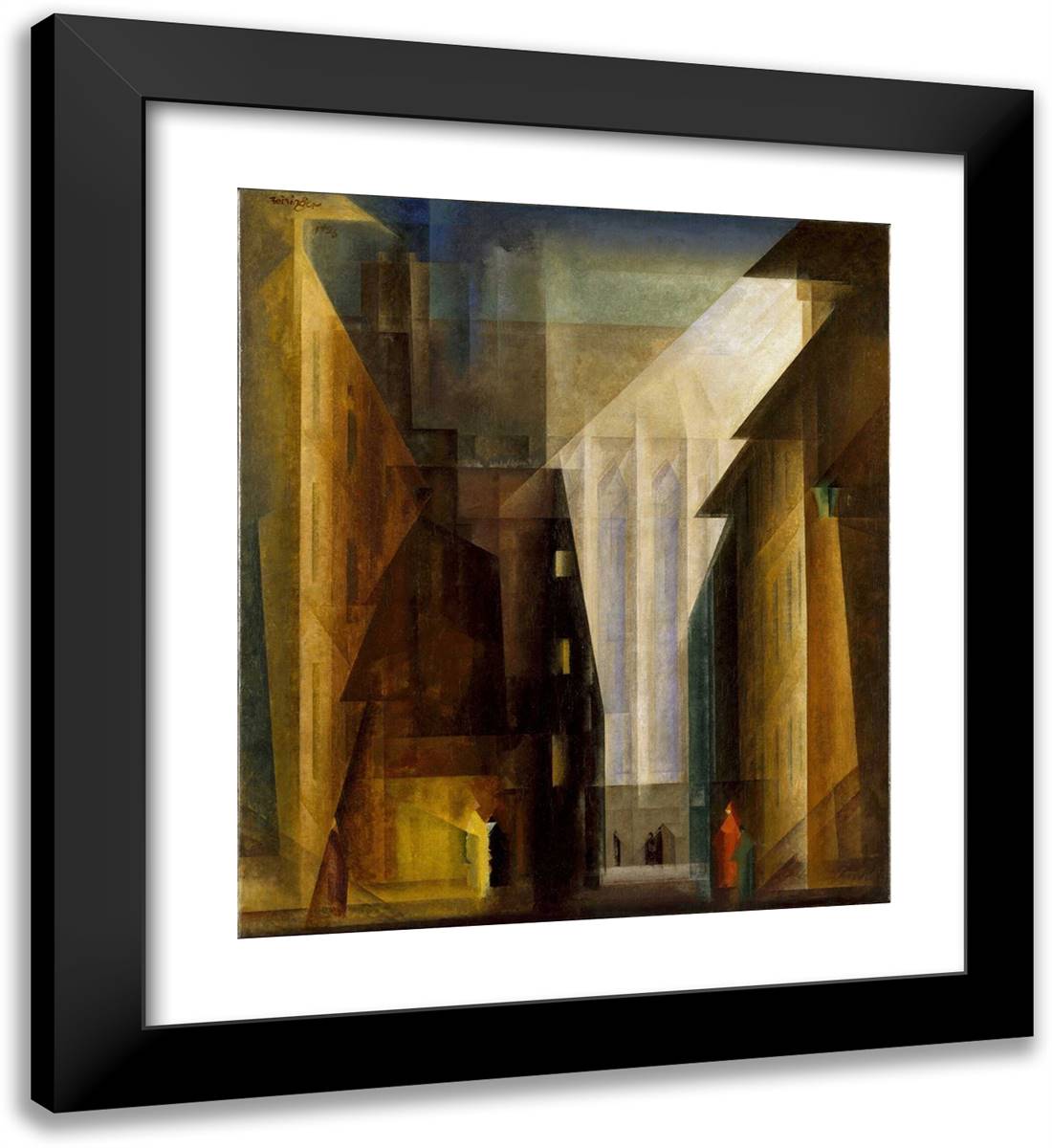 Church of the Minorities II 20x22 Black Modern Wood Framed Art Print Poster by Feininger, Lyonel