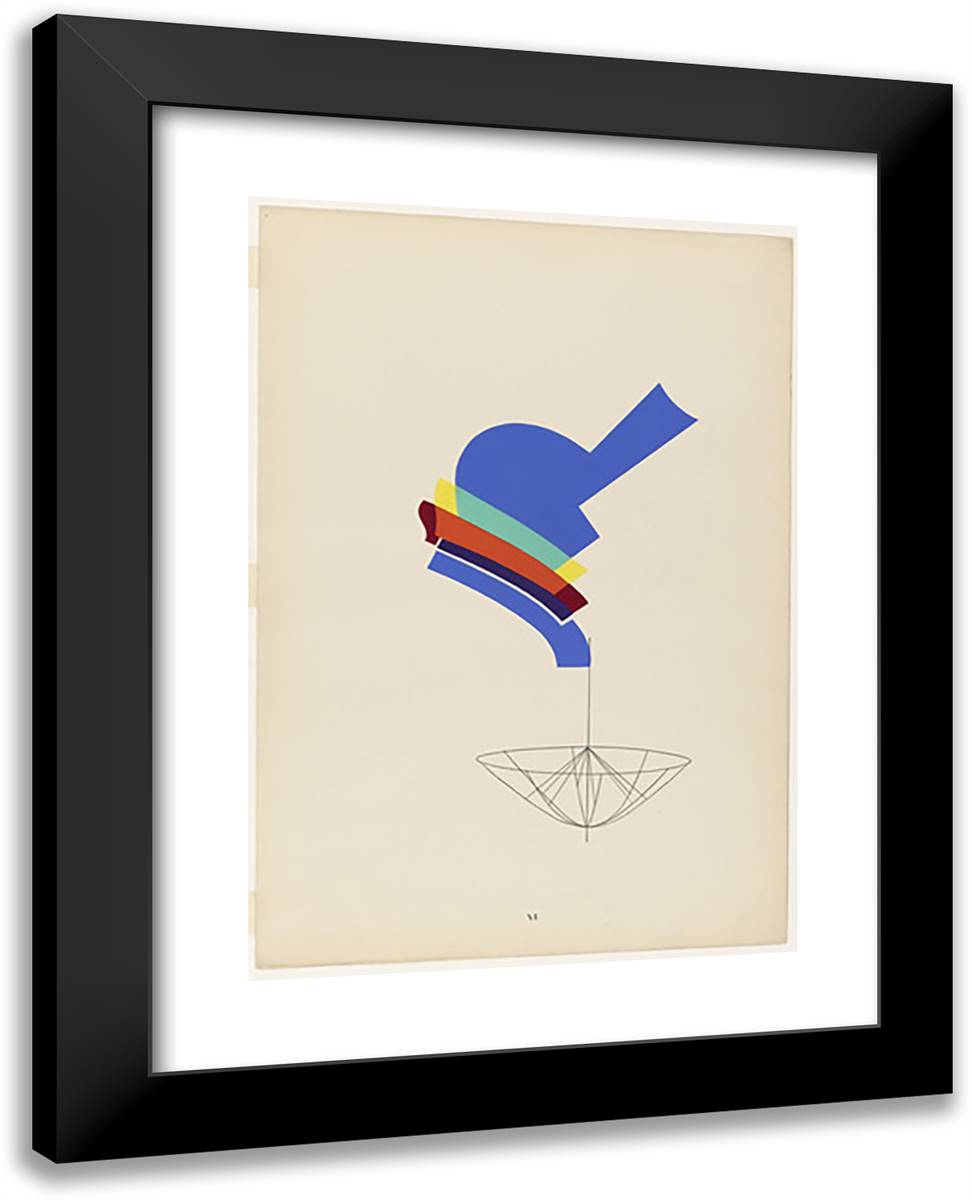 Decanter from the Portfolio Revolving Doors 19x24 Black Modern Wood Framed Art Print Poster by Man Ray