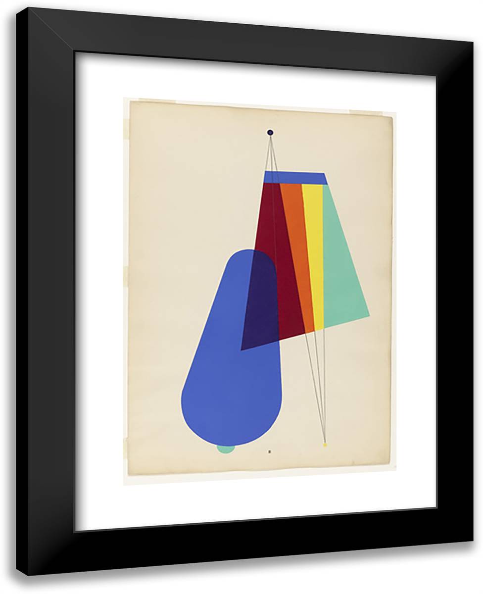 Long Distance from the Portfolio Revolving Doors 19x24 Black Modern Wood Framed Art Print Poster by Man Ray