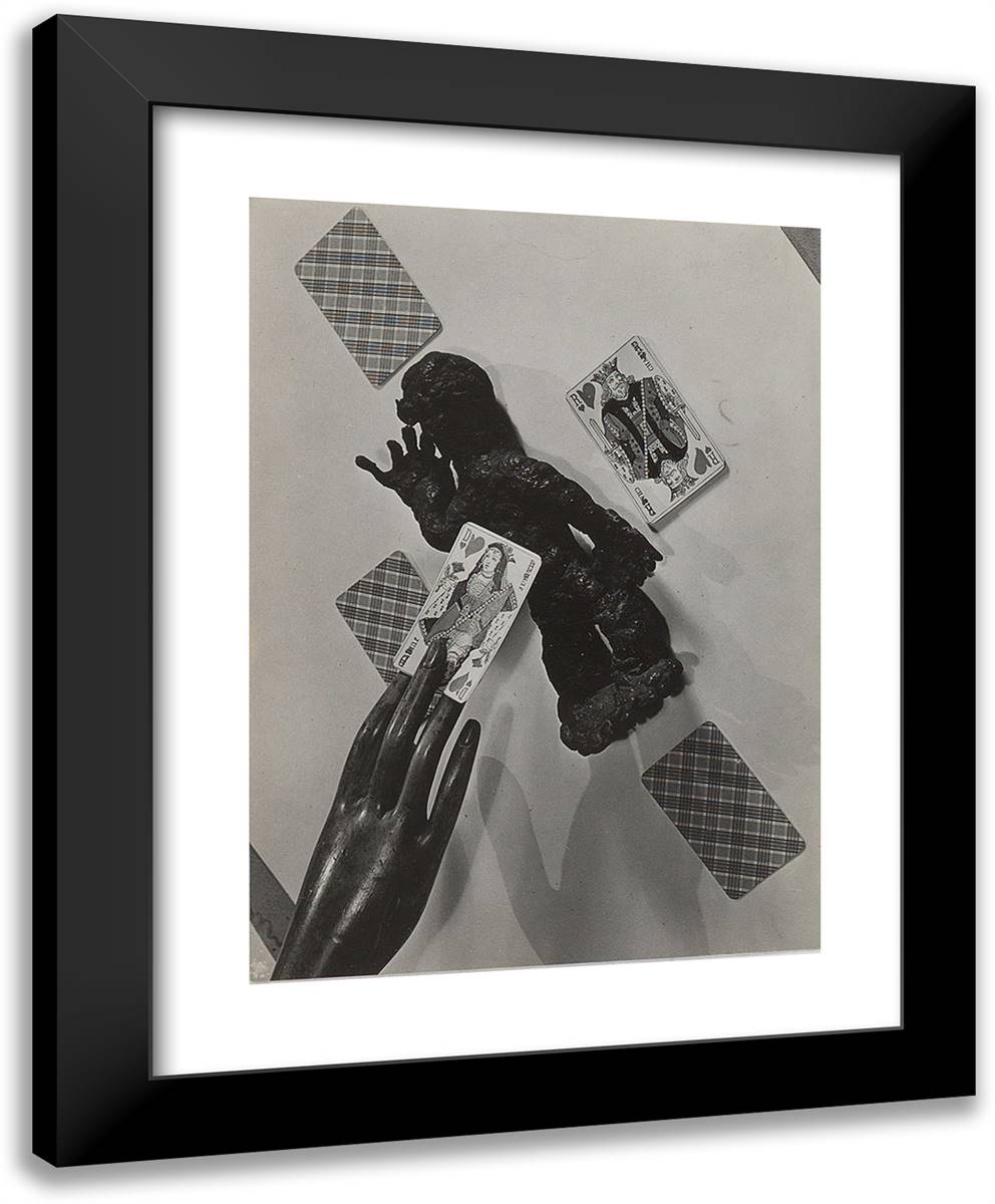 Me, She 19x24 Black Modern Wood Framed Art Print Poster by Man Ray