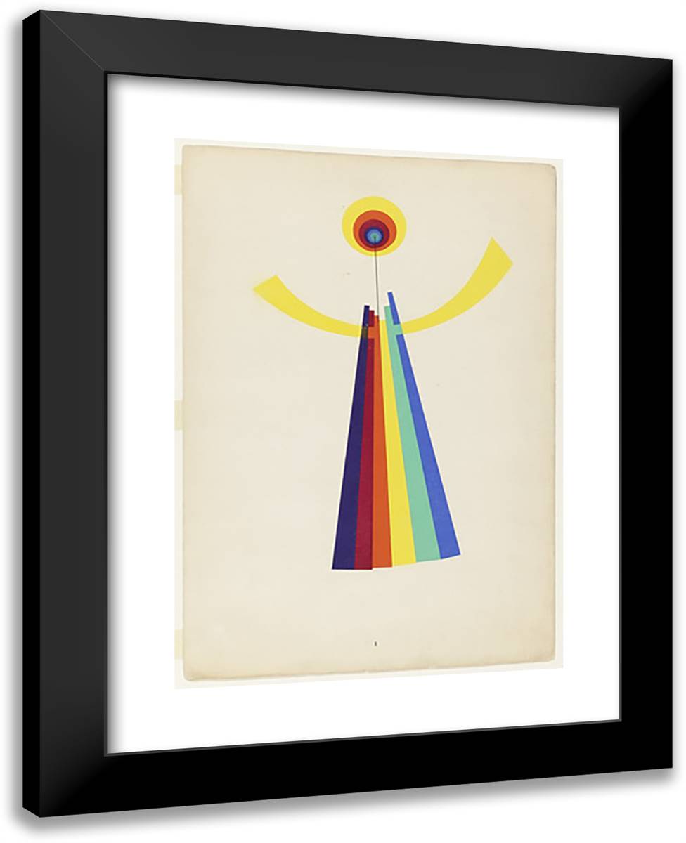 Mime from the Portfolio Revolving Doors 19x24 Black Modern Wood Framed Art Print Poster by Man Ray