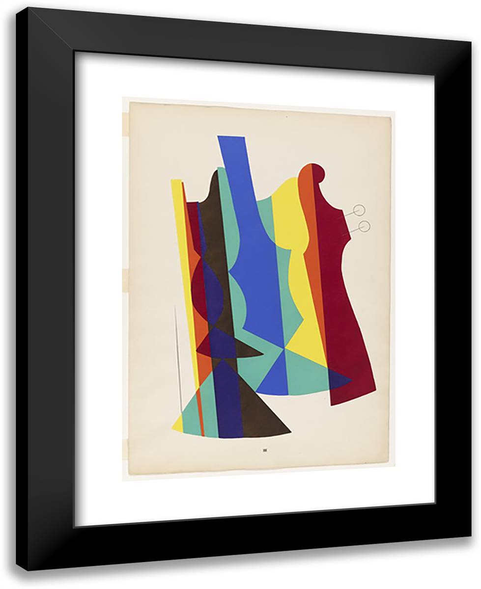 Orchestra from the Portfolio Revolving Doors 19x24 Black Modern Wood Framed Art Print Poster by Man Ray