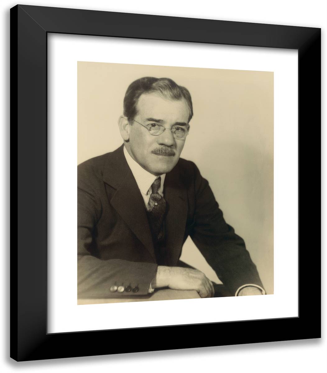 Portrait of Walter S. Brewster 20x23 Black Modern Wood Framed Art Print Poster by Man Ray