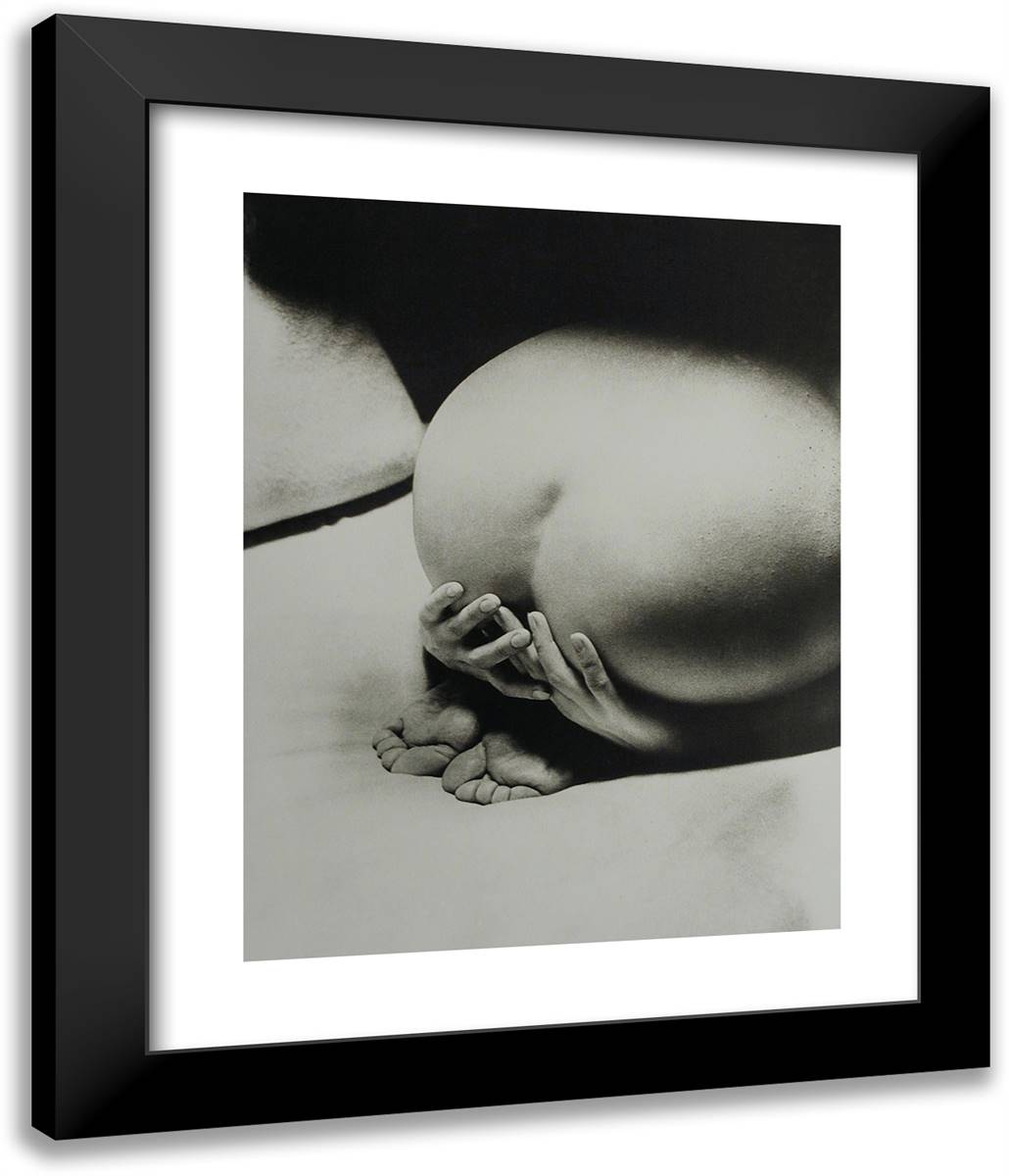 Prayer 20x24 Black Modern Wood Framed Art Print Poster by Man Ray