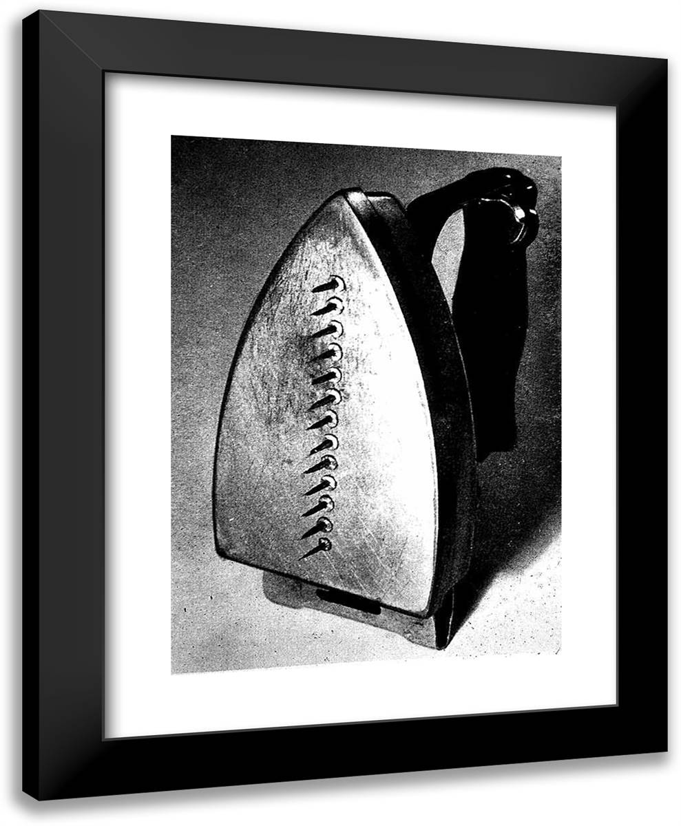 The Gift 19x24 Black Modern Wood Framed Art Print Poster by Man Ray
