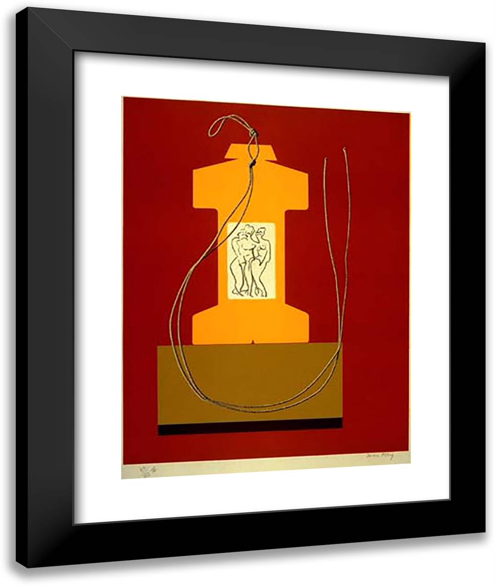 Untitled (The Three Graces) 20x24 Black Modern Wood Framed Art Print Poster by Man Ray