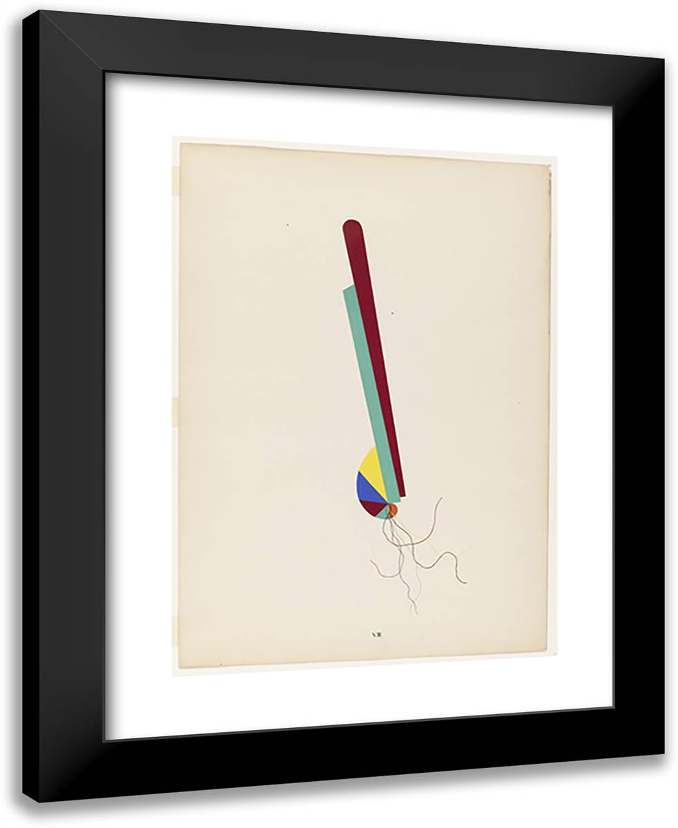 Young Girl (Jeune Fille) from the Portfolio Revolving Doors 19x24 Black Modern Wood Framed Art Print Poster by Man Ray