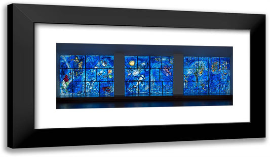 America Windows 24x14 Black Modern Wood Framed Art Print Poster by Chagall, Marc