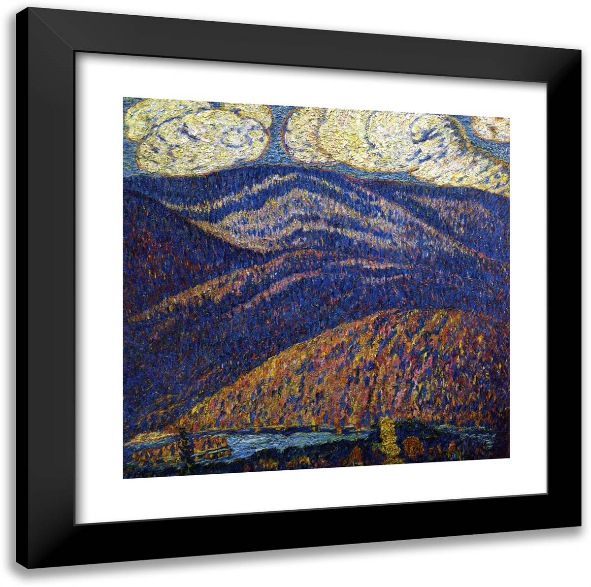 Hall of the Mountain King 20x20 Black Modern Wood Framed Art Print Poster by Hartley, Marsden