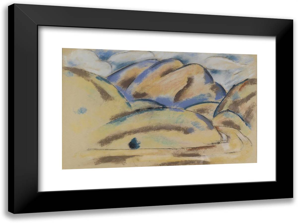 Landscape, New Mexico 24x18 Black Modern Wood Framed Art Print Poster by Hartley, Marsden