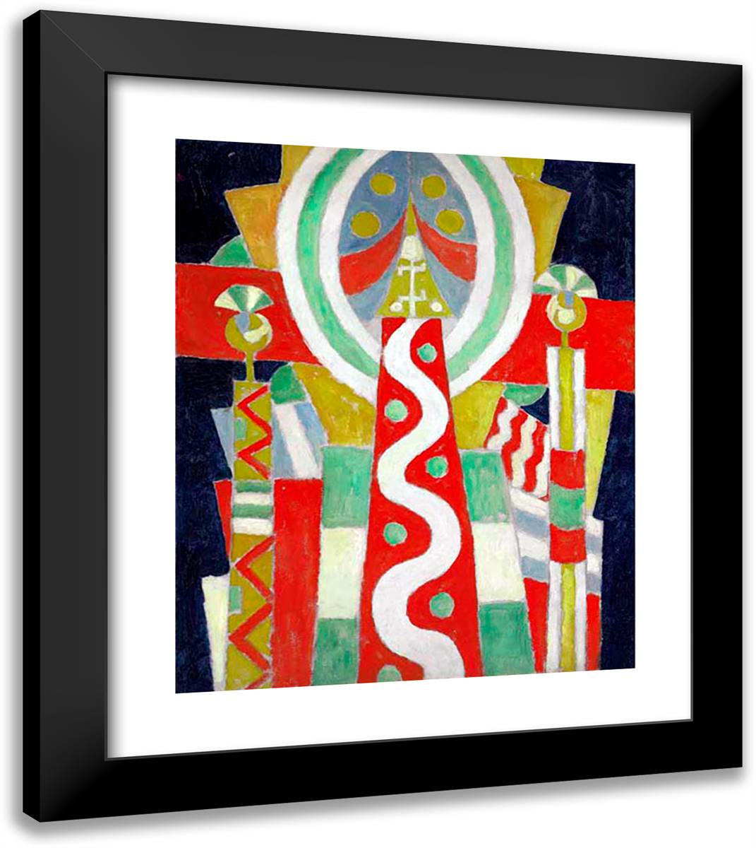 Lighthouse 20x23 Black Modern Wood Framed Art Print Poster by Hartley, Marsden