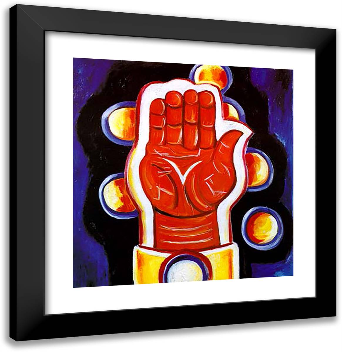 Morgenrot 20x21 Black Modern Wood Framed Art Print Poster by Hartley, Marsden
