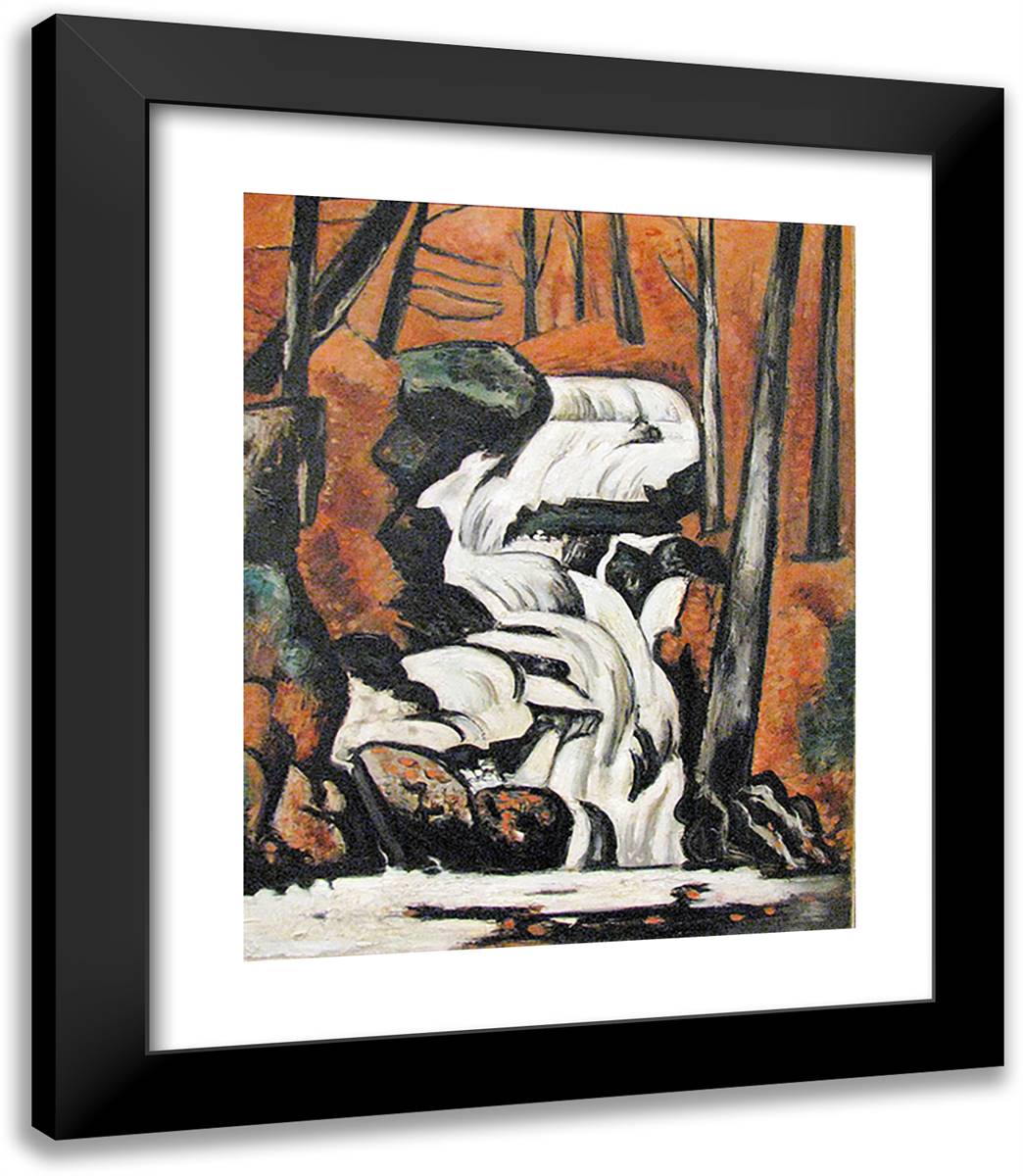 Smelt Brook Falls 20x23 Black Modern Wood Framed Art Print Poster by Hartley, Marsden