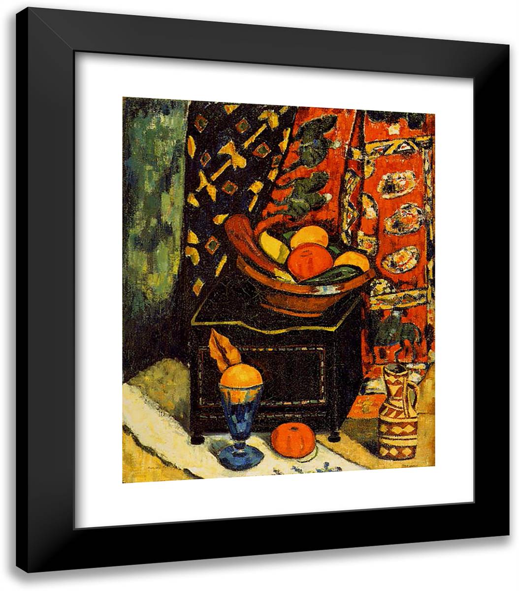Still Life, No. 1 20x23 Black Modern Wood Framed Art Print Poster by Hartley, Marsden