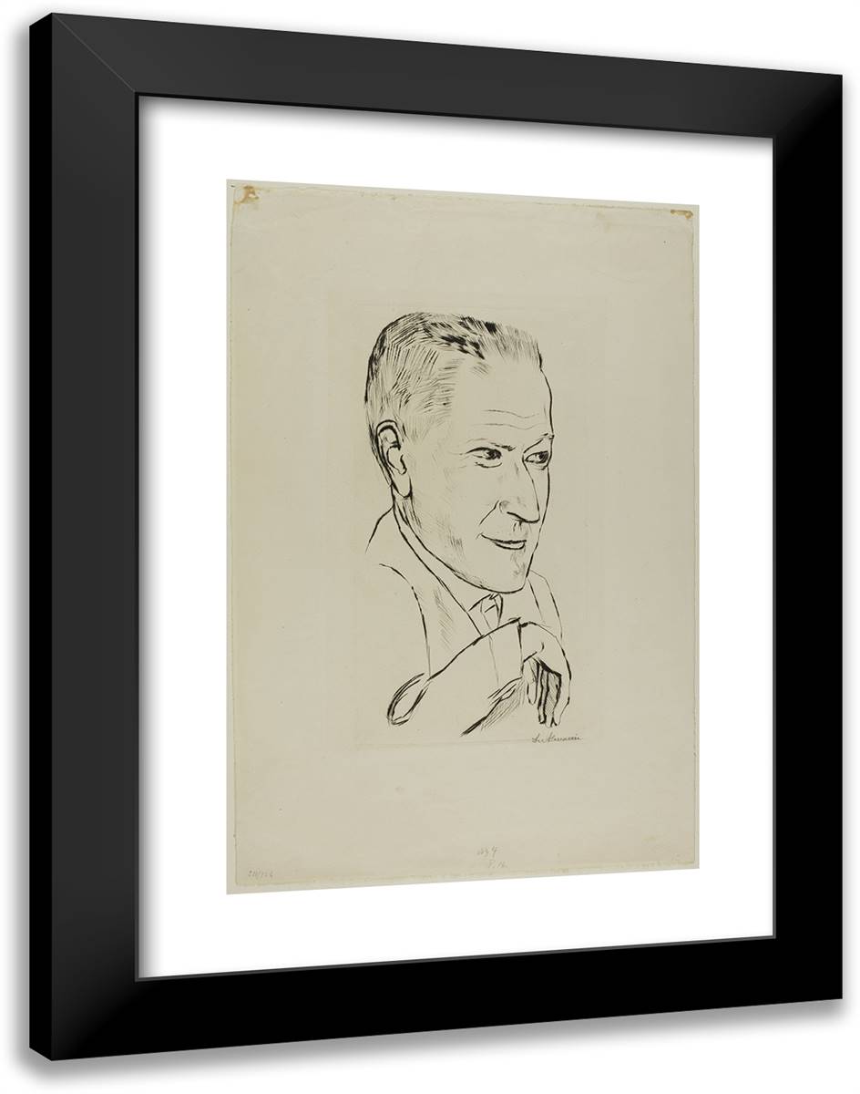 Portrait of Reinhard Pieper 18x24 Black Modern Wood Framed Art Print Poster by Beckmann, Max