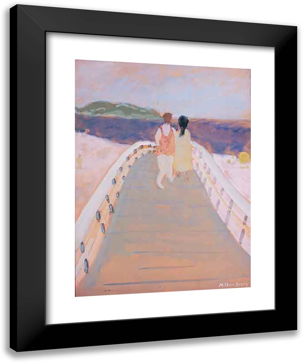 Bridge to the Sea 20x24 Black Modern Wood Framed Art Print Poster by Avery, Milton