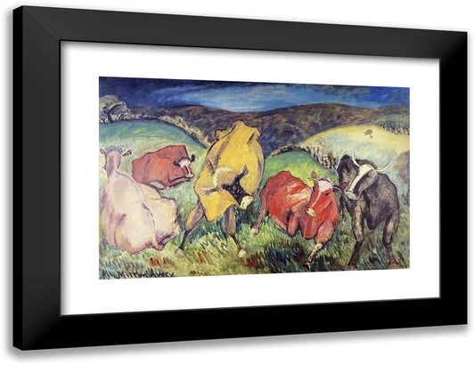 Bucolic Landscape 24x18 Black Modern Wood Framed Art Print Poster by Avery, Milton