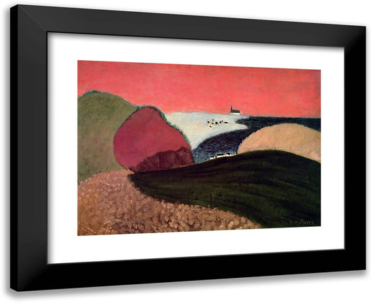 Gaspe Pink Sky 24x20 Black Modern Wood Framed Art Print Poster by Avery, Milton