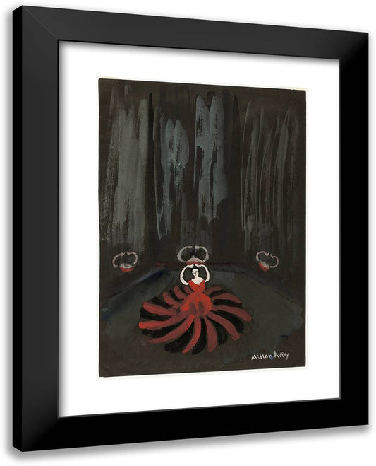 Mirror Dancer 19x24 Black Modern Wood Framed Art Print Poster by Avery, Milton