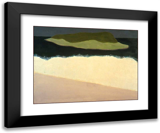 Offshore Island 24x20 Black Modern Wood Framed Art Print Poster by Avery, Milton