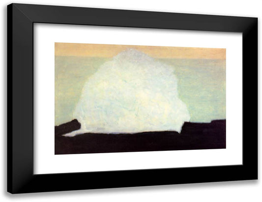 White Wave 24x18 Black Modern Wood Framed Art Print Poster by Avery, Milton