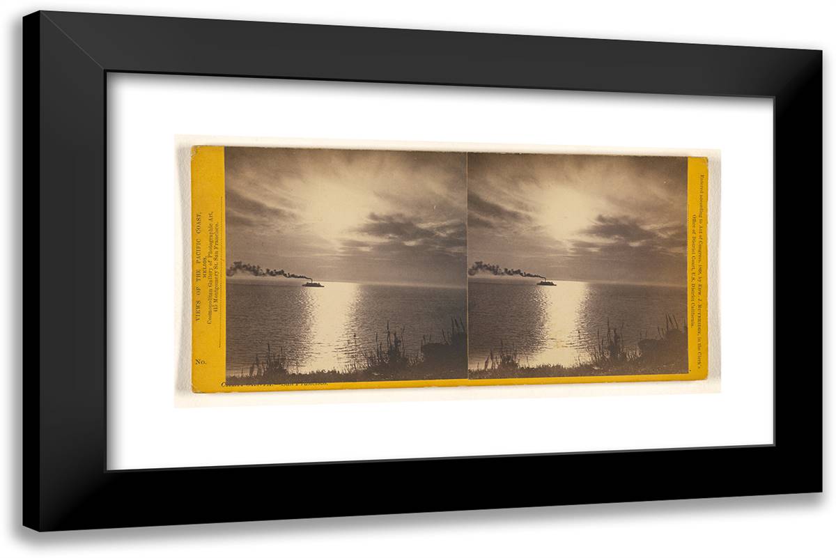 California. - San Francisco. (View of the Pacific Coast) 24x16 Black Modern Wood Framed Art Print Poster by Muybridge, Eadweard