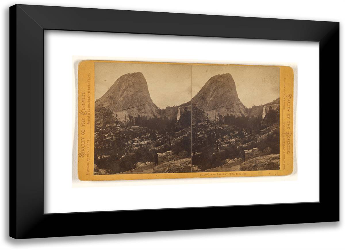 Cap of Liberty, 2,000 Feet High. 24x17 Black Modern Wood Framed Art Print Poster by Muybridge, Eadweard
