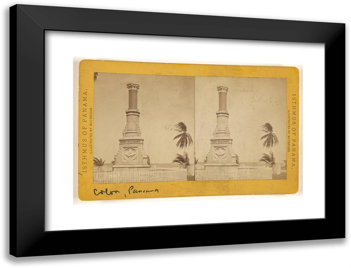 Colon (Aspinwall.) Monument to Aspinwall, Chauncey and Steph 24x18 Black Modern Wood Framed Art Print Poster by Muybridge, Eadweard