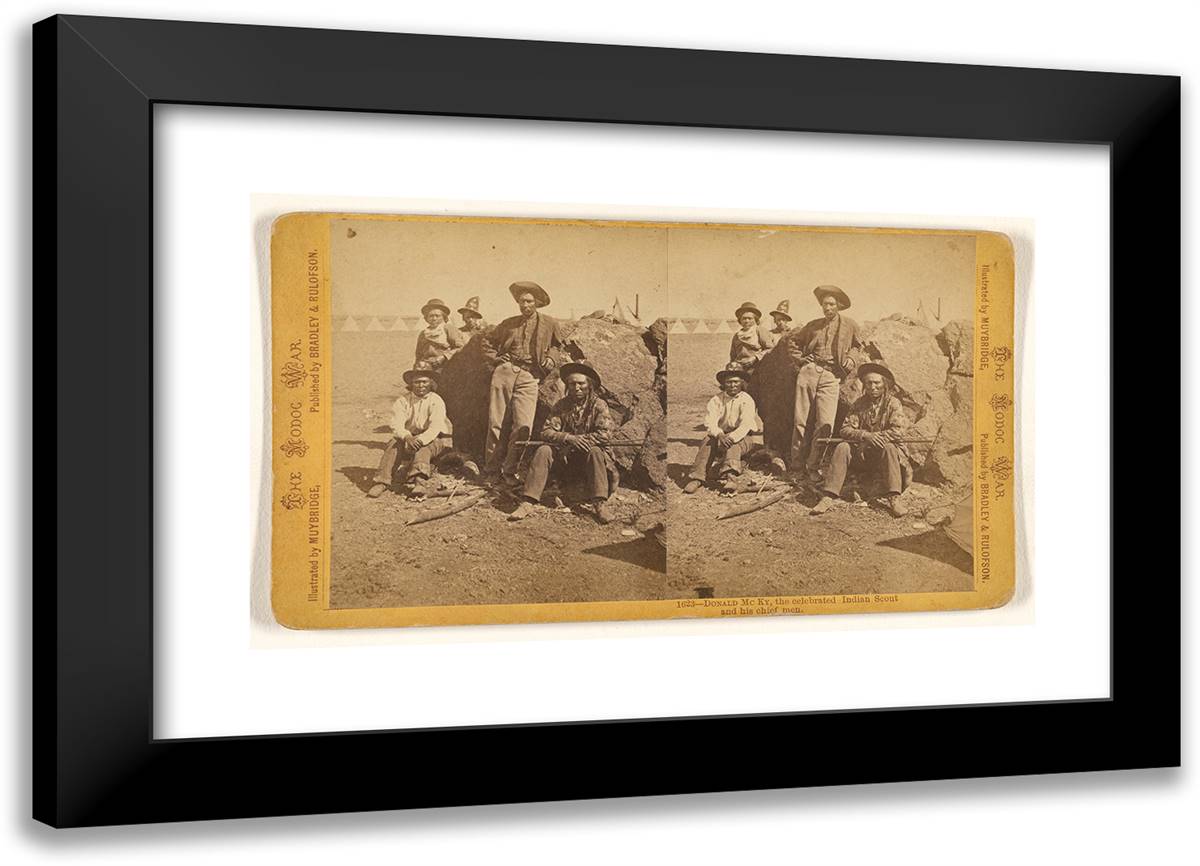 Donald Mc Ky, the Celebrated (Warm Spring) Indian Scout And 24x17 Black Modern Wood Framed Art Print Poster by Muybridge, Eadweard