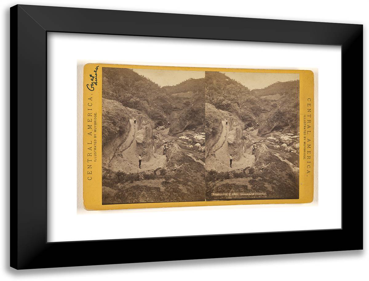 Guatemala, Baranca of Ynsiensi. 24x18 Black Modern Wood Framed Art Print Poster by Muybridge, Eadweard