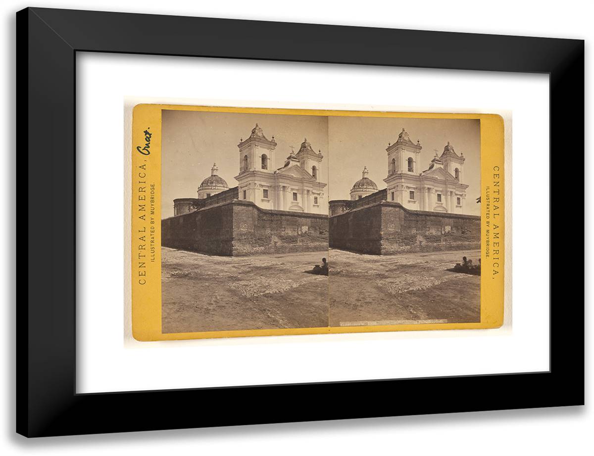 Guatemala, Church of La Recoleccion. 24x18 Black Modern Wood Framed Art Print Poster by Muybridge, Eadweard