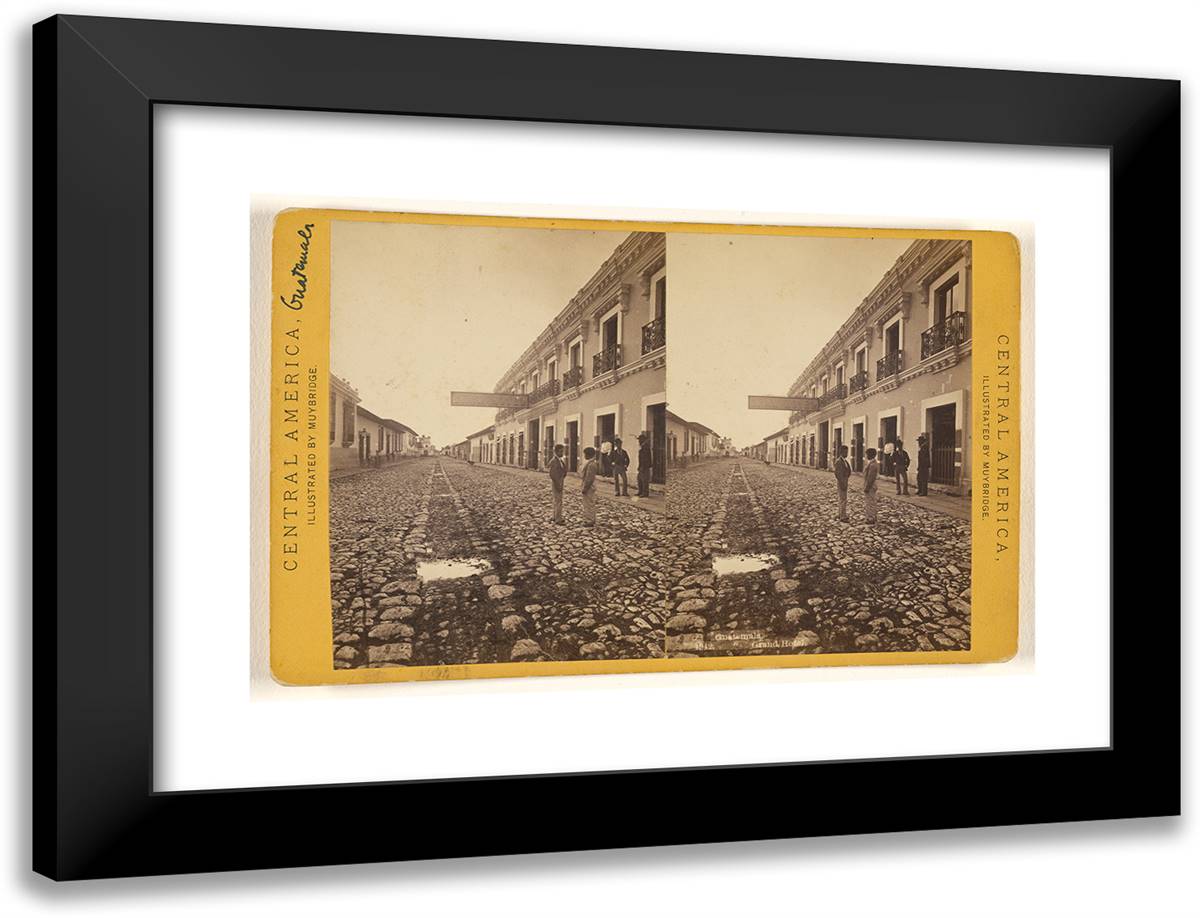 Guatemala, Grand Hotel. 24x18 Black Modern Wood Framed Art Print Poster by Muybridge, Eadweard
