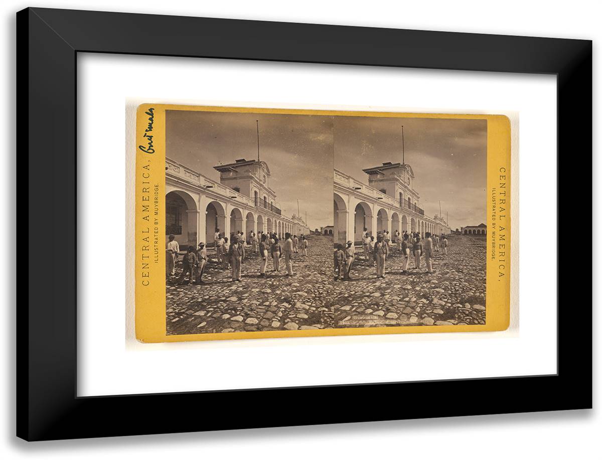 Guatemala, Palace of Government. 24x18 Black Modern Wood Framed Art Print Poster by Muybridge, Eadweard
