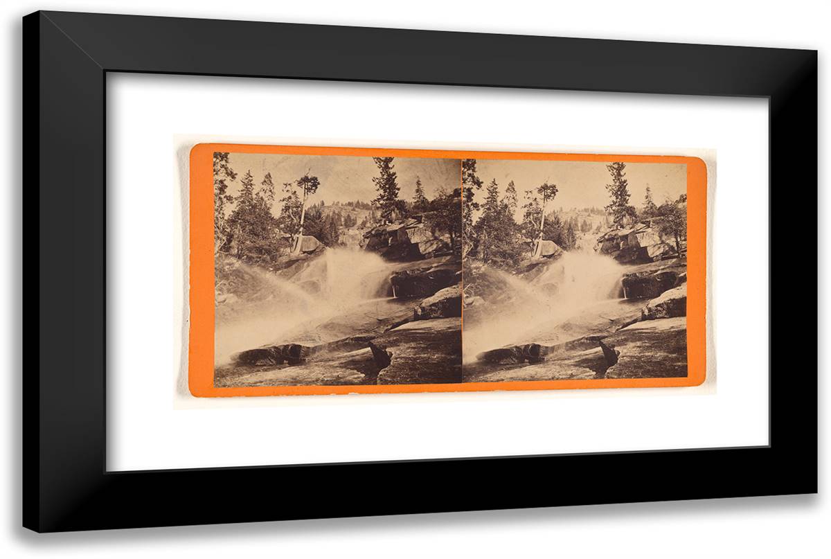 Kah-Chin-Mal. Wild Cat Fall 24x16 Black Modern Wood Framed Art Print Poster by Muybridge, Eadweard