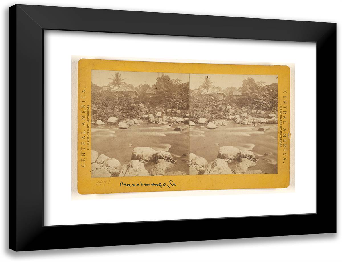 Mazatenango. I 24x18 Black Modern Wood Framed Art Print Poster by Muybridge, Eadweard