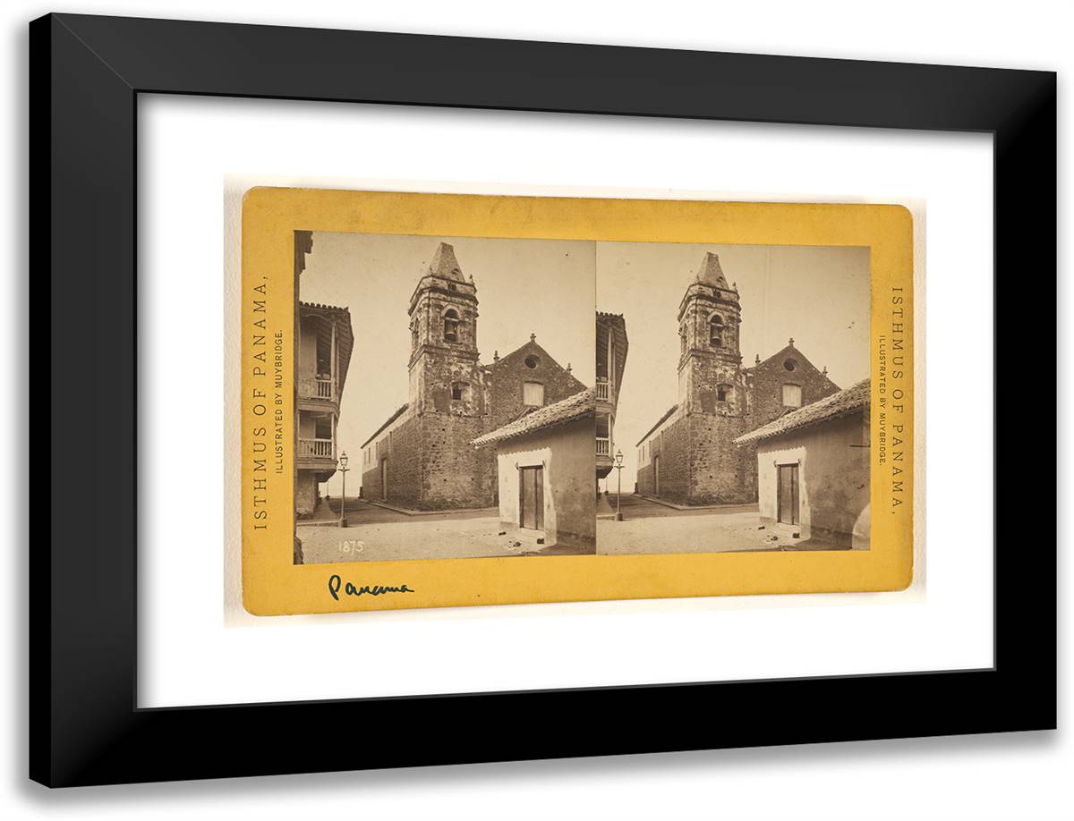 Panama. Church of San Jose. 24x18 Black Modern Wood Framed Art Print Poster by Muybridge, Eadweard