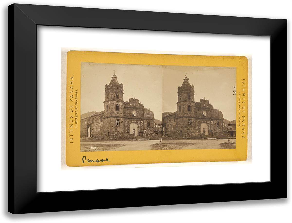 Panama. Church of Santa Ana. 24x18 Black Modern Wood Framed Art Print Poster by Muybridge, Eadweard