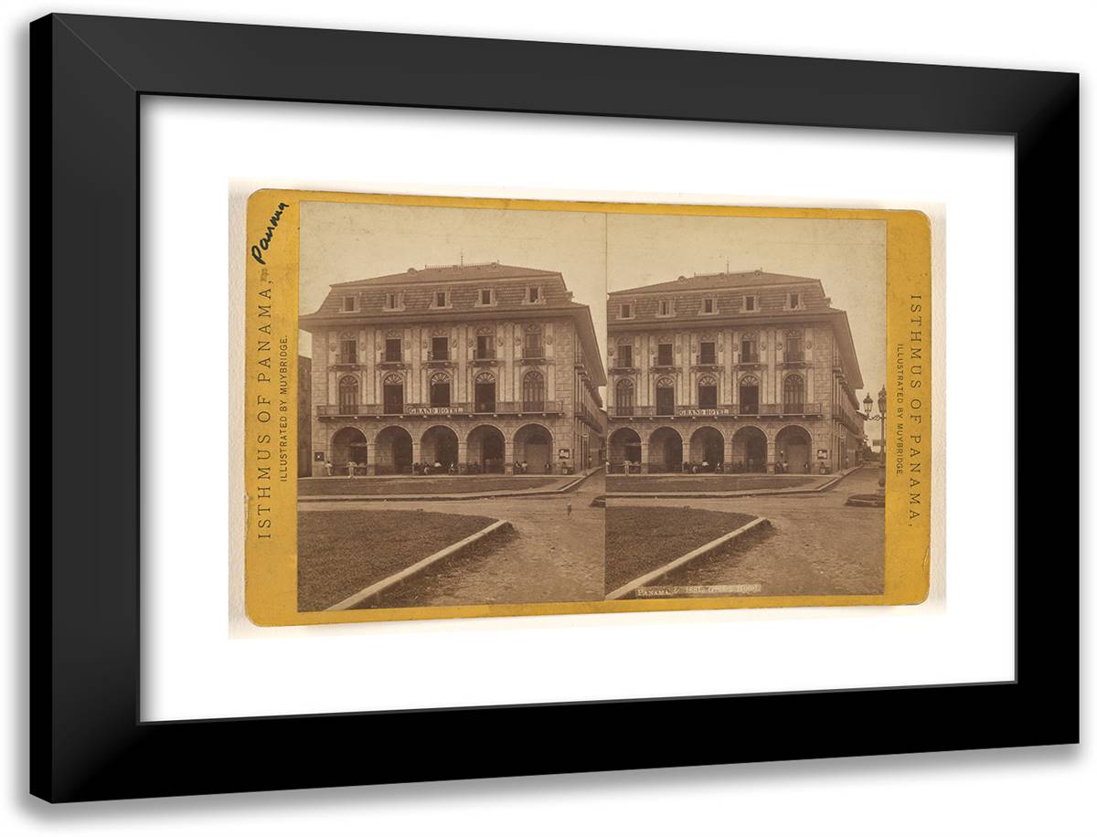 Panama. Grand Hotel. 24x18 Black Modern Wood Framed Art Print Poster by Muybridge, Eadweard