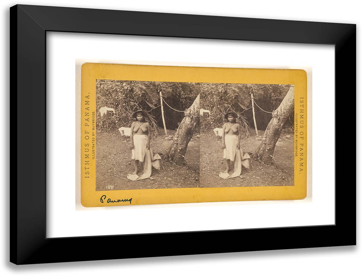 Panama. Native Women. II 24x18 Black Modern Wood Framed Art Print Poster by Muybridge, Eadweard