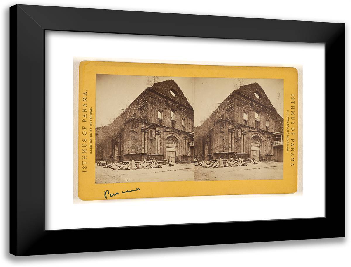 Panama. Ruins of Church of San Domingo. I 24x18 Black Modern Wood Framed Art Print Poster by Muybridge, Eadweard
