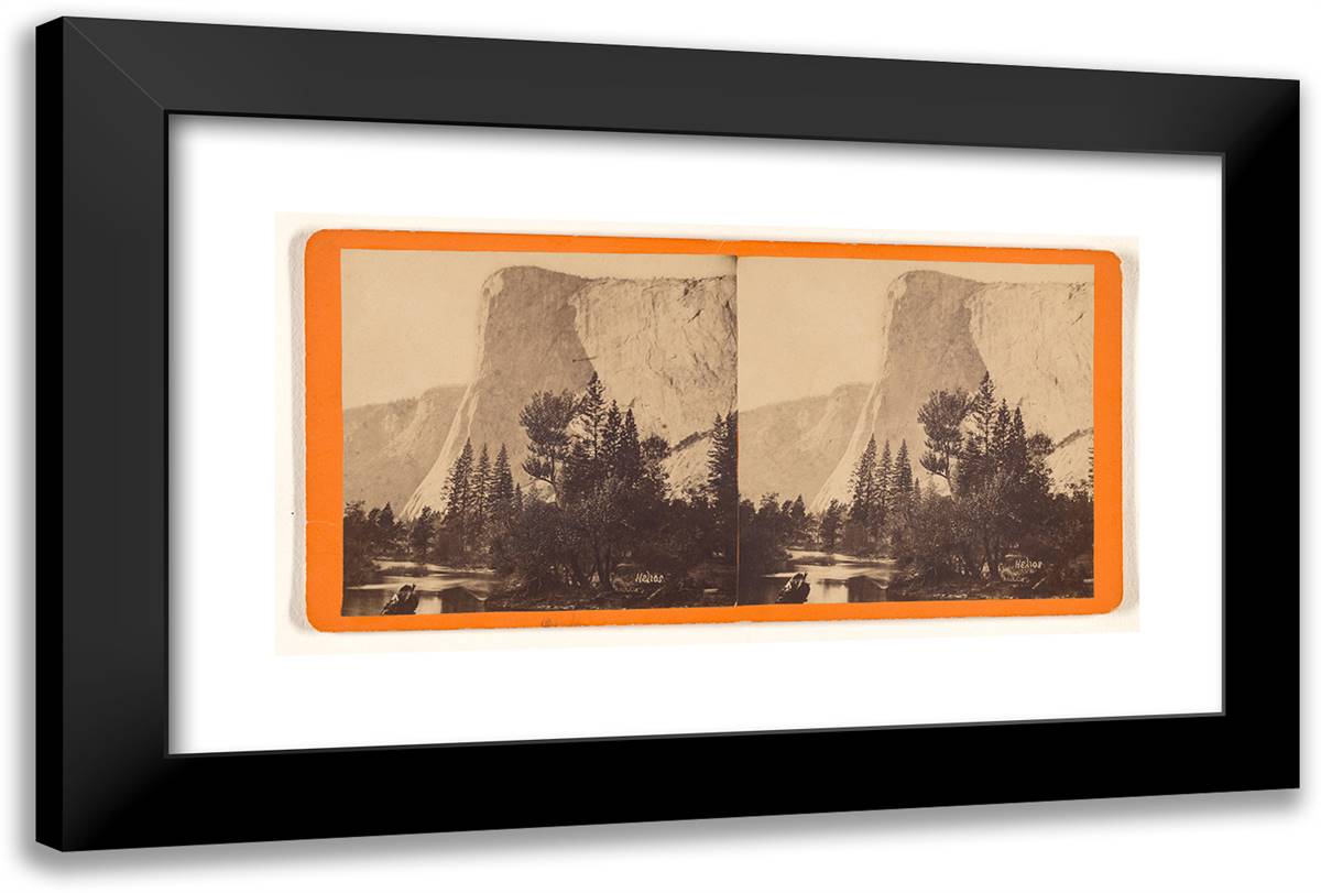 Putochahmila Great-Chief of the Valley 3500 Ft. Above Val 24x16 Black Modern Wood Framed Art Print Poster by Muybridge, Eadweard