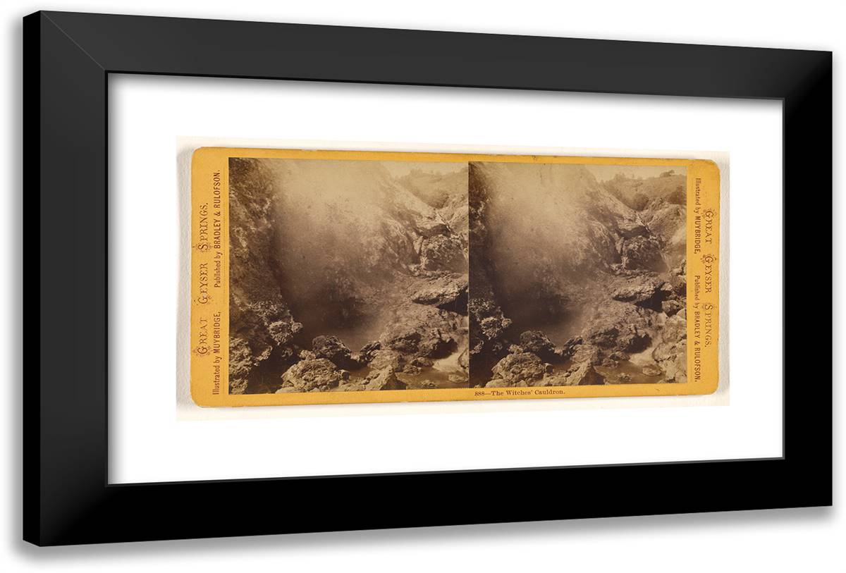 The Witches' Cauldron. 24x16 Black Modern Wood Framed Art Print Poster by Muybridge, Eadweard