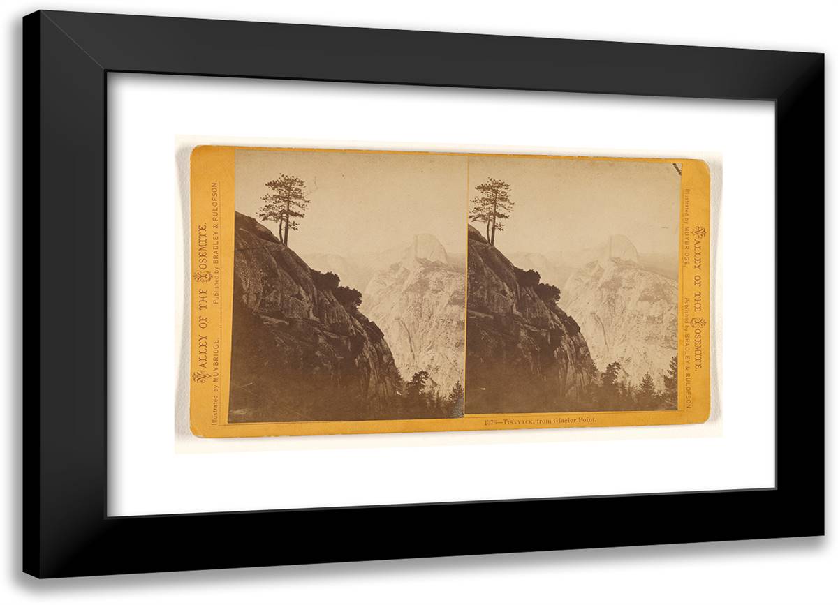 Tisayack, from Glacier Point 24x17 Black Modern Wood Framed Art Print Poster by Muybridge, Eadweard
