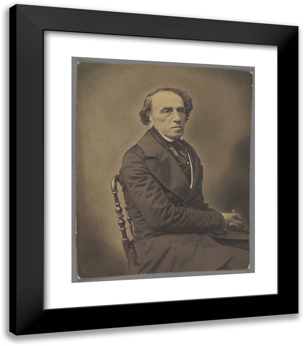 Adrie-(Giacomo) Meyerbeer I 20x23 Black Modern Wood Framed Art Print Poster by Nadar, Gaspard