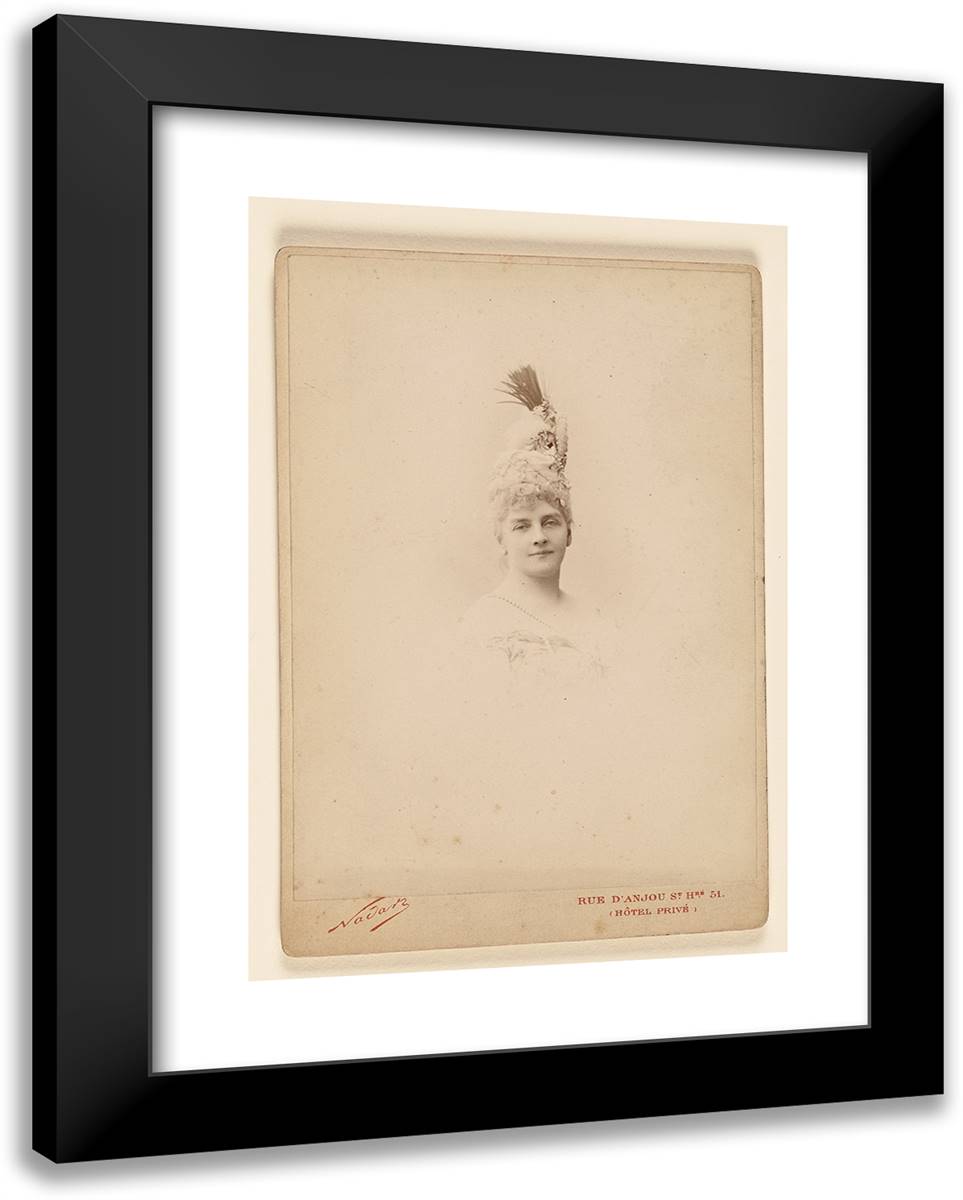 Paul -(Countess Helene De Pourtales) 19x24 Black Modern Wood Framed Art Print Poster by Nadar, Gaspard
