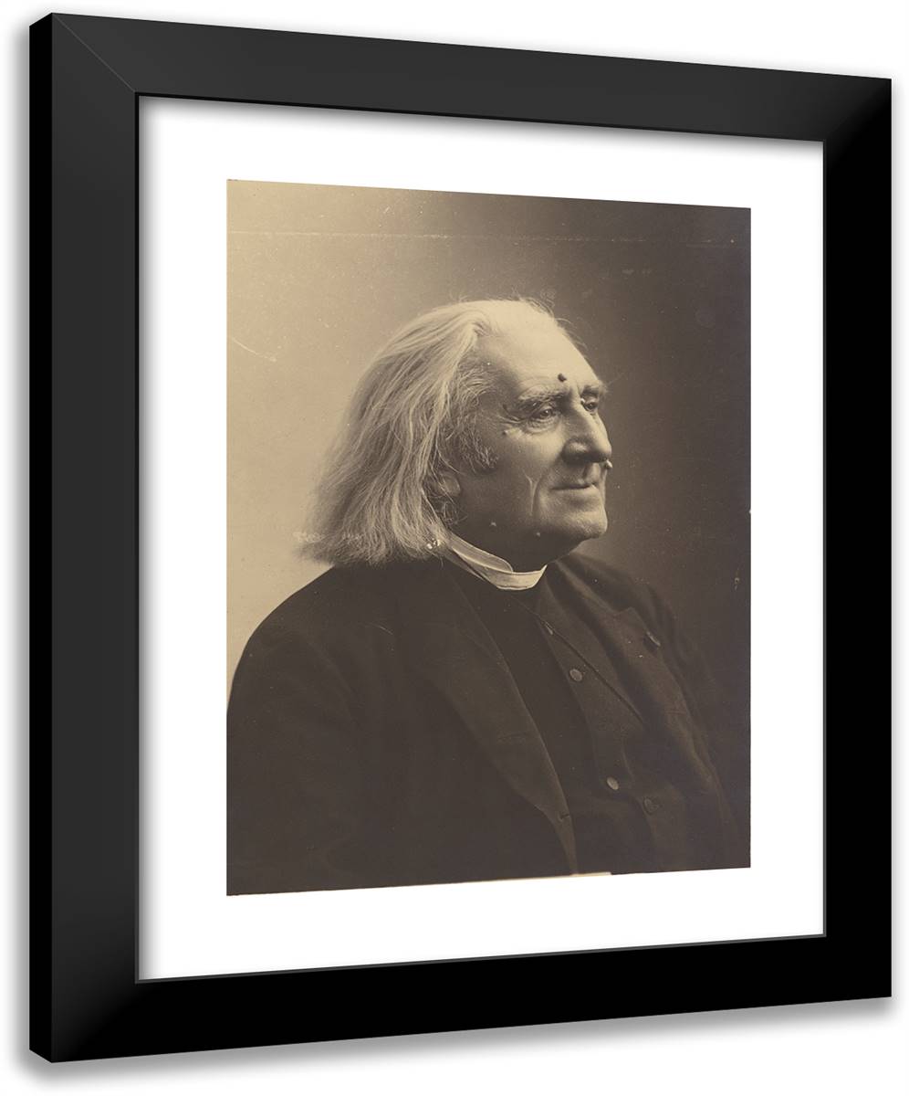 Paul -(Franz Liszt) 19x24 Black Modern Wood Framed Art Print Poster by Nadar, Gaspard